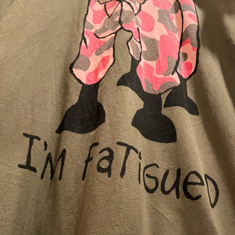 “I’m Fatigued” oversized pajama dress - Picture 2 of 4